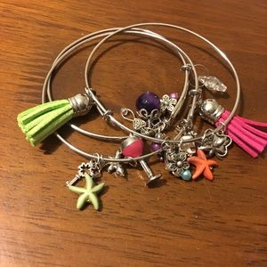 Hand Crafted Charm Bracelet Set (3)